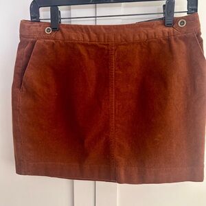 Rust Corduroy Mini Skirt- Banana Republic